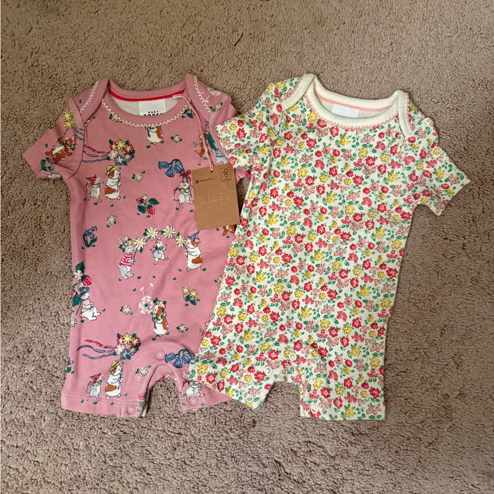 Baby Boden Floral and Pink Kids One Piece Set